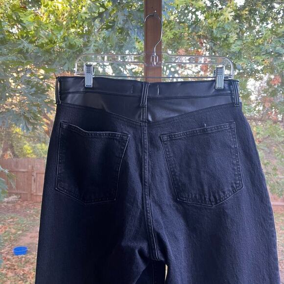 Abercrombie & Fitch Women's The 90's Relaxed Jean High Rise Black Size 14 Long - Picture 4 of 9
